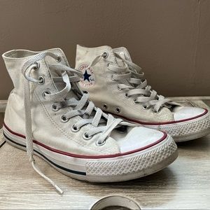 Converse high top white size 6.5 mens 8.5 womens